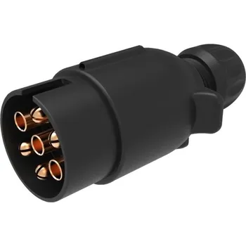 Tažné zařízení vidlice-zástr. 12V 7P plast JAEGER - kontak 6,3mm