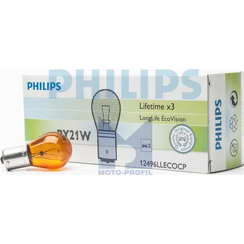 Autožárovka PY21W - VALEO, , PHILIPS, 12496LL ECO