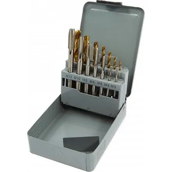 Vrták Sada závitníků M3 - M12 a vrtáků 2.5 - 10.2 mm, HSS-TiN, 7 dílů (TrueTech)