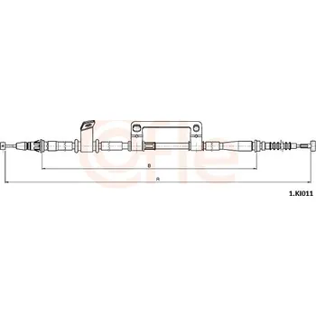 Lanko parkovací brzdy Tažné lanko, parkovací brzda, , COFLE, 92.1.KI011