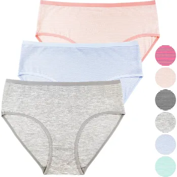 Kalhotky FANNIFEN Dámské klasické kalhotky PE1012 - 3 kusy v balení Velikost: 2XL