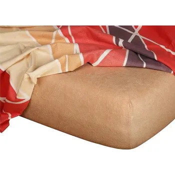 Prostěradlo Froté prostěradlo světle hnědá - 90x200/20 cm jednolůžko