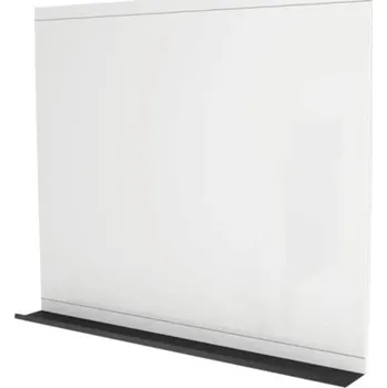 Zrcadlo Zrcadlo do koupelny Devo Viva 2.0 s poličkou 85 x 100 cm bílá matná/černá VV2-LUPL100-F83