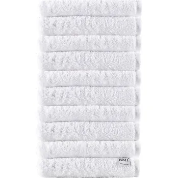 Utěrka Sada ručníky bavlněné bílé 10x 50 x 90 cm EMI