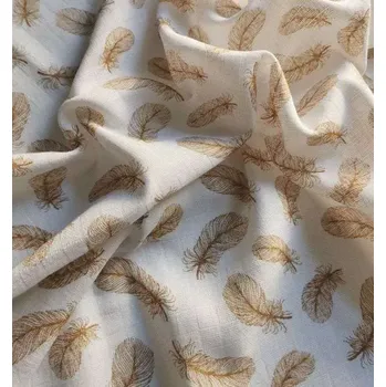 látková plena Látková plena s potiskem Pírko hnědá 70/70