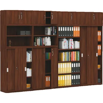 B2B Partner Sestava skříní MIRELLI, typ D, nástavba, ořech