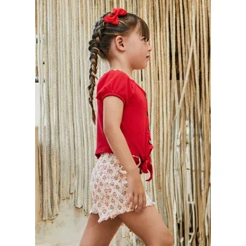 Oblečení a móda Kraťasy riflové s páskem BOHEME červené MINI Mayoral velikost: 110