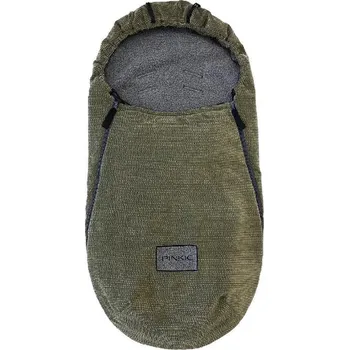 Příslušenství pro přepravu dětí PINKIE Fusak Fur Teddy Green slabší - podélné otvory