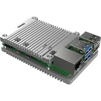 Vývojová deska EDATEC Hliníkový case s pasivním chladičem pro Raspberry Pi 5, stříbrný (ED-PiCase-OS)