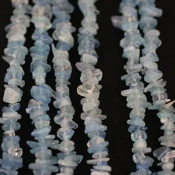 Šperk Akvamarín tromlovaný, 80 cm