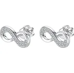 NUBIS® Stříbrné šroubovací náušnice nekonečno - NB-3219