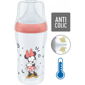 Kojenecká láhev Kojenecká láhev NUK Perfect Match MICKEY Temperature Control 260 ml red