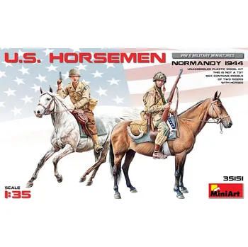 Plastikový model 1/35 US Horsemen, Normandy 1944 (2 fig.+ 2 horses)