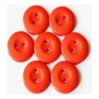 Knoflík Knoflík červený 20/121/1 - Červená, 14 mm
