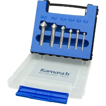 Vrták Karnasch 201651 | Sada kuželových záhlubníků RAPID-CUT průměr 6,3-8,3-10,4-12,4-16,5-20,5 mm