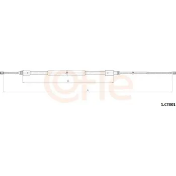 Auto-moto Tažné lanko, parkovací brzda COFLE 1.CT001