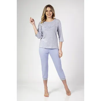 Pánské pyžamo 681 DÁMSKÉ PYŽAMO VELKÉ Modrá 2XL