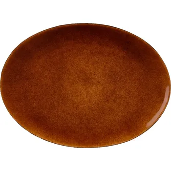 BITZ Jantarově hnědá kameninová servírovací mísa Salia 45 x 34 cm