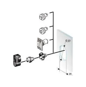 vypínač a zásuvka Schneider Electric NSYTC8CRN Tvarová vložka, čtverec 8 mm