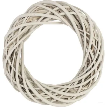 Vánoce Věnec bílý 40 cm P1111/40B