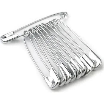 Spínací špendlíky délka 45 mm 10ks - nikl