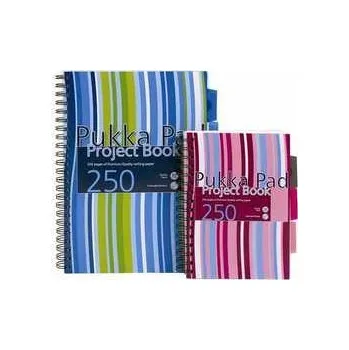 Zápisník Blok "Project book", mix barev, linkovaný, kroužková vazba, A5, 125 listů, PUKKA PAD,rychlé dodání