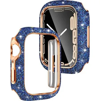 Příslušenství k chytrým hodinkám JP Watch case Crystal, Apple Watch 4 / 5 / 6 / SE 1 / 2 / 3, 44 mm, modrý