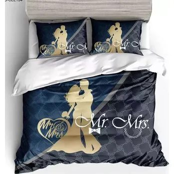 Povlečení TOTÁLNÍ VÝPRODEJ ! Bavlněná sada povlečení 3D na 2 postele KING & QUEEN 6. + PROSTĚRADLO ZDARMA !