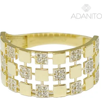 Prsten Zlatý prsten se zirkony