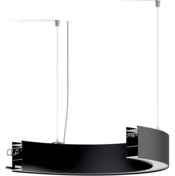 Ledshopik Svítidlo SERPENT oblouk | závěsné | svit up-down | černé | mléčný difuzor | 4000K | DALI - SERPENT oblouk 1/2 r 250 | závěsný | svit up-down | černý |