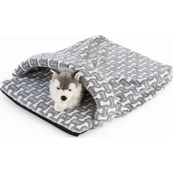 Pelíšek pro psa Pelíšek - "pantofel" šedá/kosti Velikost matrací 68x50cm