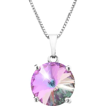 Módní doplněk JSB bijoux s.r.o. Stříbrný náhrdelník s přívěskem samostatné rivoli Swarovski Crystal Vitrail Light (Stříbro 925/1000)