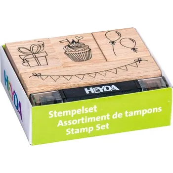Výtvarná sada HEYDA Sada narozeninových razítek 4 ks