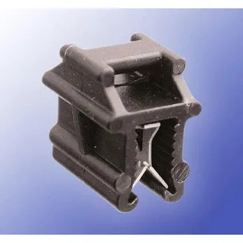 Organizace kabelů WAPRO PTBLK-C4 rychlopříchytky PITBULL na hranu 3 - 6 mm pro vázací pásky š. 4,8 mm, pásek paralelně k hraně, UV stabilní, do 10