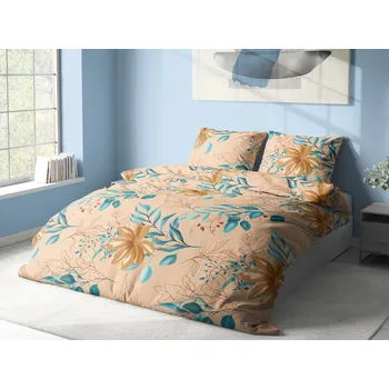Povlečení Aaryans bavlněné povlečení Exotické kvítí béžové 140x200/70x90 cm