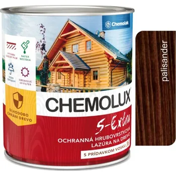 Lak na dřevo Chemolak CHEMOLUX S-EXTRA S 1025 ochranná silnovrstvá lesklá lazura na dřevo 0.75 l 0282 - Palisandr