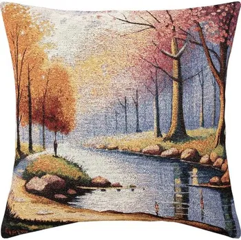 Polštář SCANquilt povlak MOTIV river okrovomodrá 45 x 45 cm