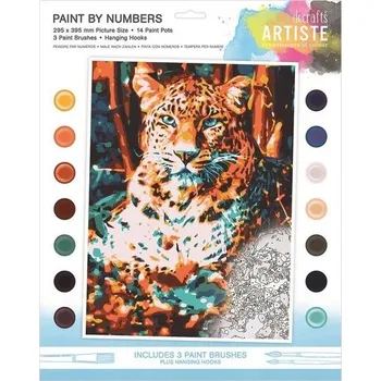 Výtvarná sada Malování podle čísel Odpočívající Leopard