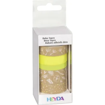 Kancelářské lepidlo HEYDA Sada lepicích pásek - natur lístky zelené