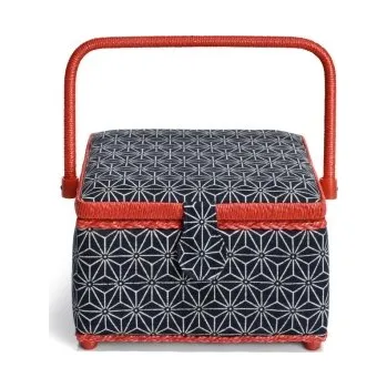 Organizér galanterie KOŠÍK NA ŠICÍ POTŘEBY „MODRÉ HVĚZDIČKY" 612030 - STŘEDNÍ -