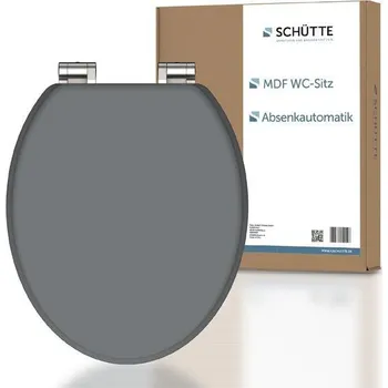 SCHÜTTE MDF klozetové prkénko SPIRIT GREY, klozetové prkénko s měkkým zavíráním | 80102-A
