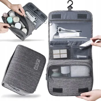 Organizér na kosmetiku Household Cestovní kosmetický organizér CLEAR / Šedá