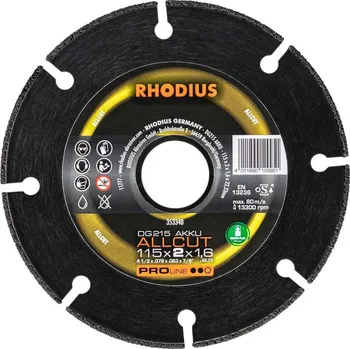 Řezný kotouč RHODIUS DG215 ACCU 115 x 2 x 1,6 x 22,23 PROline