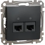 Datová zásuvka 2xRJ45 kat. 6 UTP antr