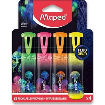 Zvýrazňovač Maped Zvýrazňovač Deepsea Paradise 4 ks, BL