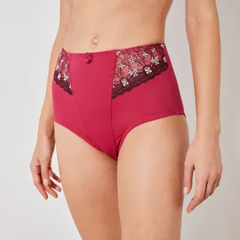 Dámská móda Stahující kalhotky Caminata zn. Confidence Lingerie® z mikrovlákna s výšivkou třešňová 42/44