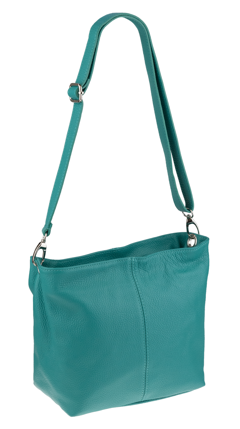 NovaKabelka.cz Kožená italská crossbody kabelka Prisca Smeraldo