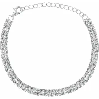 Náramek Brilio Silver Výrazný stříbrný náramek pro ženy se zirkony BRC173W + 2 měsíce na vrácení zboží