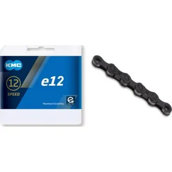 Řetěz na kolo řetěz na elektrokolo KMC e12 BlackTech 130 článků - Se spojkou, 130 článků