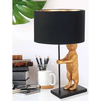 Lampička Steinhauer Animaux 7202ZW stolní lampa, kov, plátno, černá barva černá, zlatá 1 x 40 W - Doprava zdarma